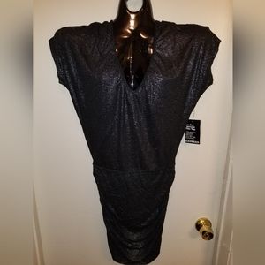Express Sparkly Black Dress